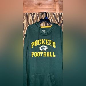New! Green XXL men’s green packers hoodie w/ gold lined hood